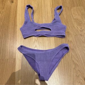 bond-eye Sasha crop bikini top and Sign brief